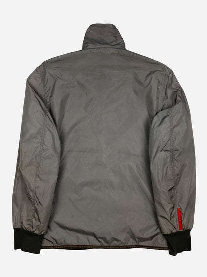 PRADA MILANO FLEECE LINED NYLON JACKET. (L)