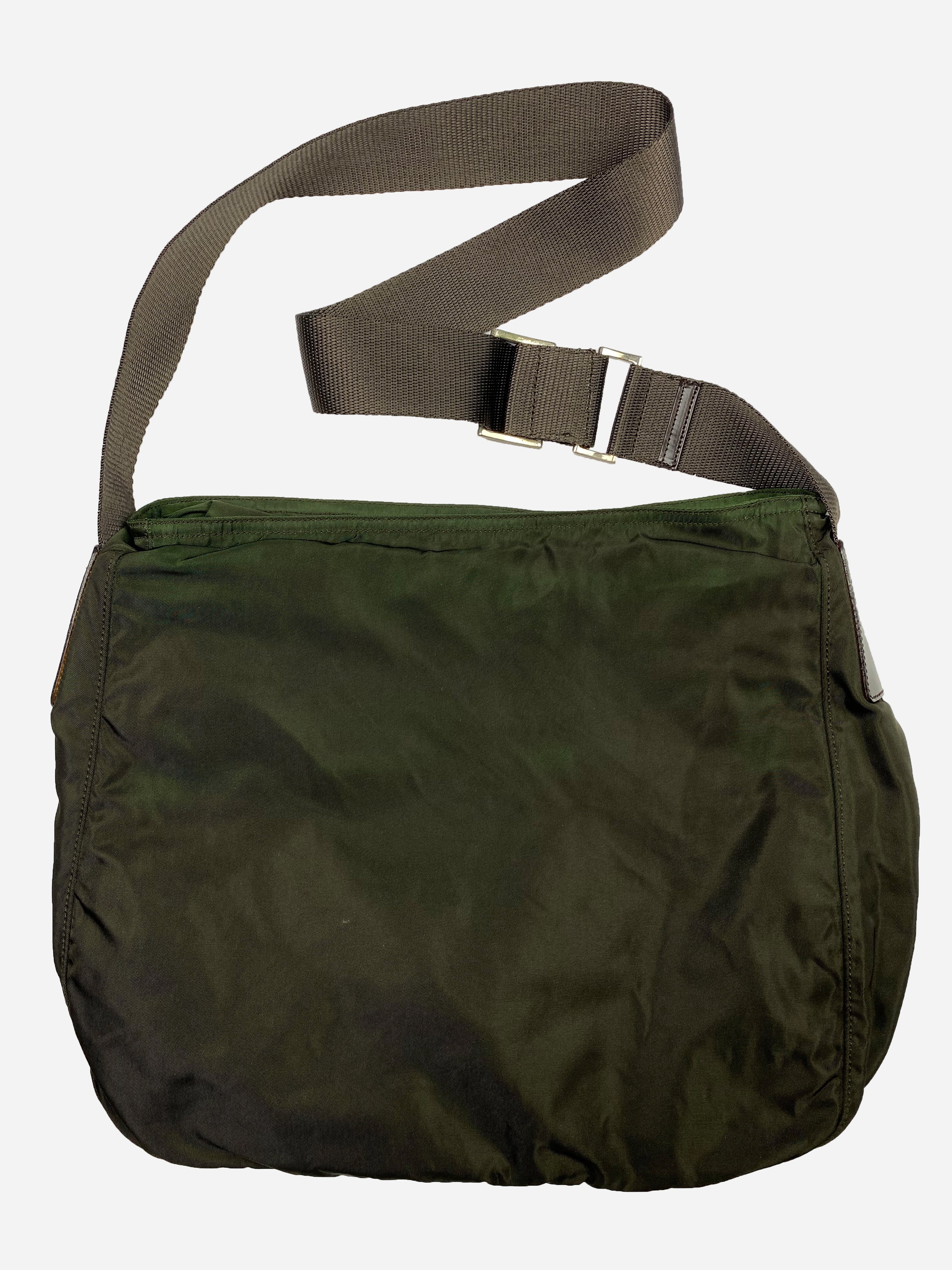 Olive green shop nylon crossbody bag