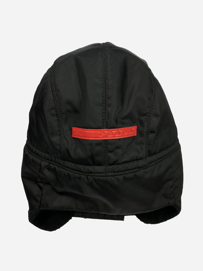 PRADA MILANO LINEA ROSSA F/W 1999 NYLON AVIATOR HAT.