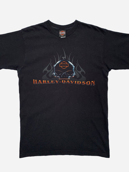 VINTAGE 2002 HARLEY DAVIDSON SKULL T-SHIRT. (L)