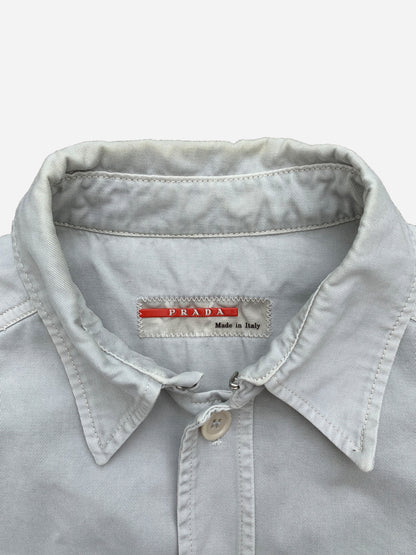 PRADA LINEA ROSSA COTTON TWILL OVERSHIRT. (L)