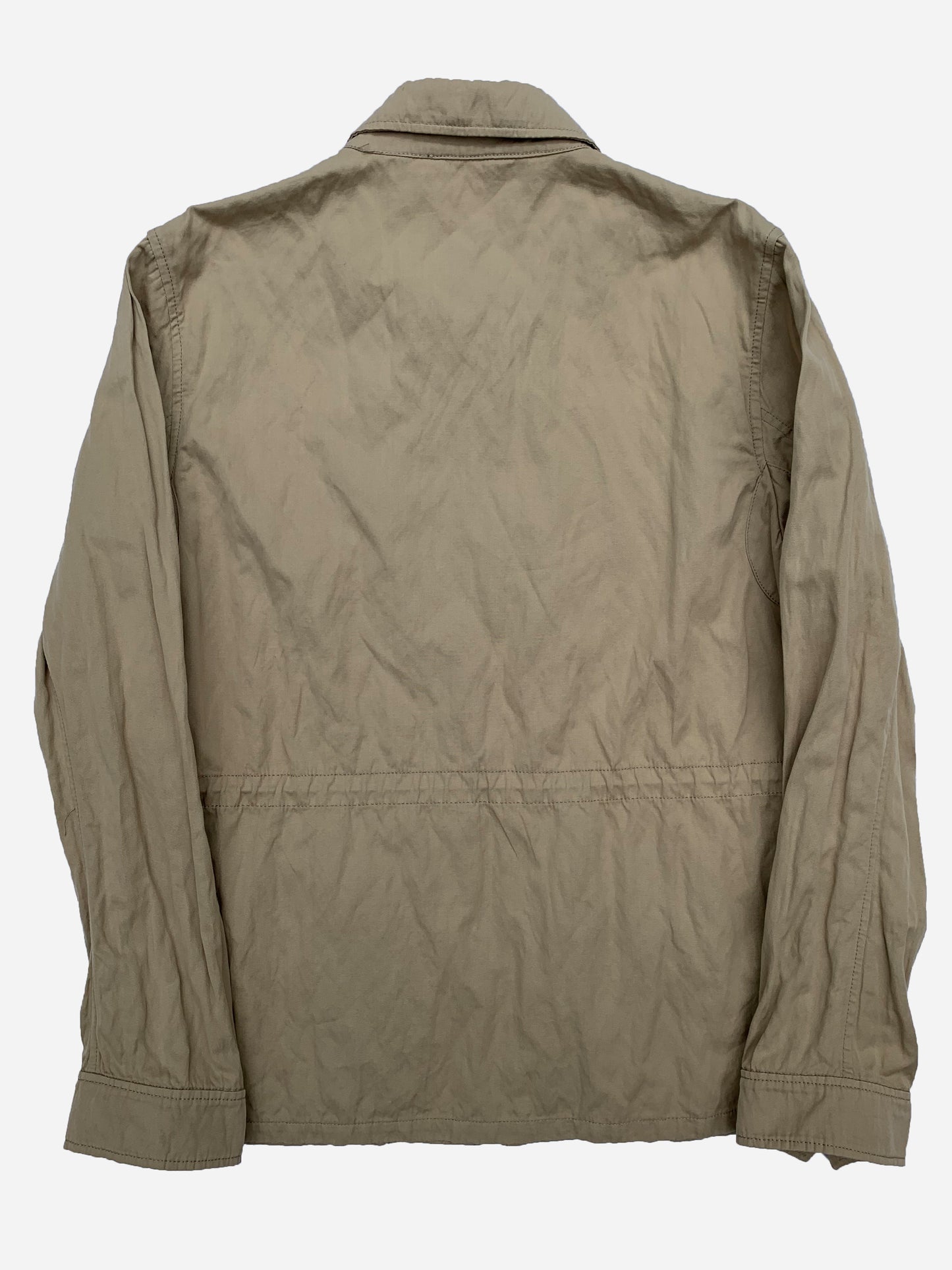 PRADA LINEA ROSSA WRINKLE-EFFECT CARGO OVERSHIRT. (58 / XL).