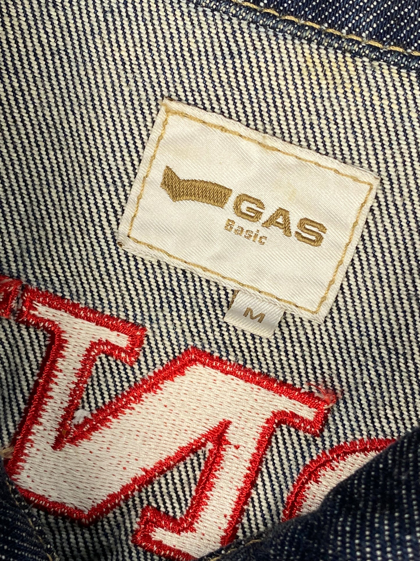 VINTAGE HONDA RACING PATCHWORK DENIM JACKET. (M)