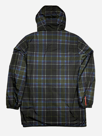 PRADA MILANO S/S 2011 LINEA ROSSA CHECKERED NYLON COAT. (54 / L)