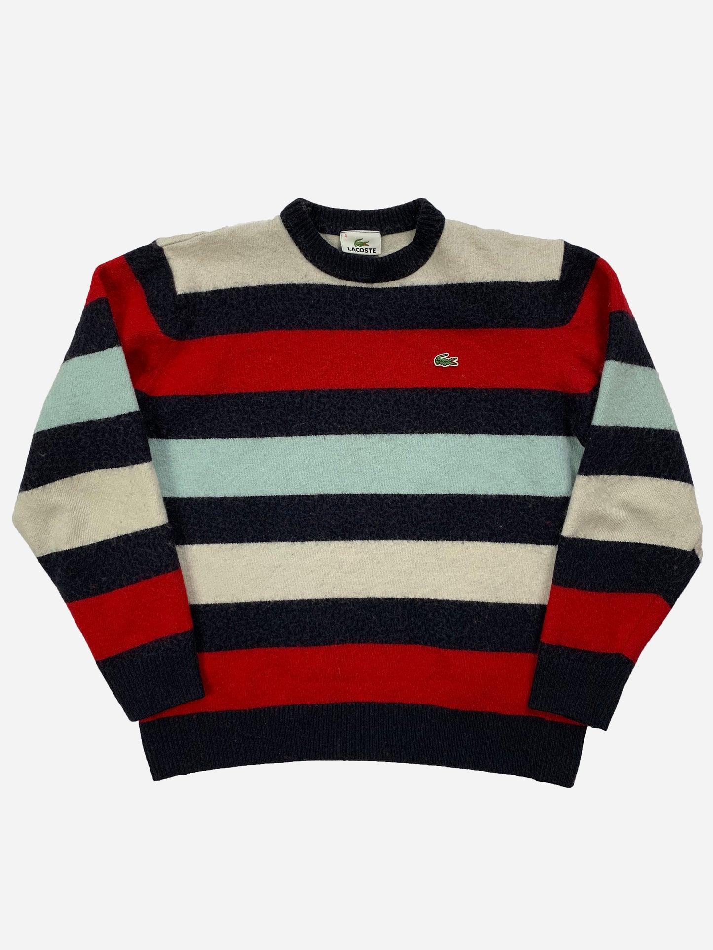 LACOSTE MULTICOLOR STRIPED KNITWEAR JUMPER. (M)