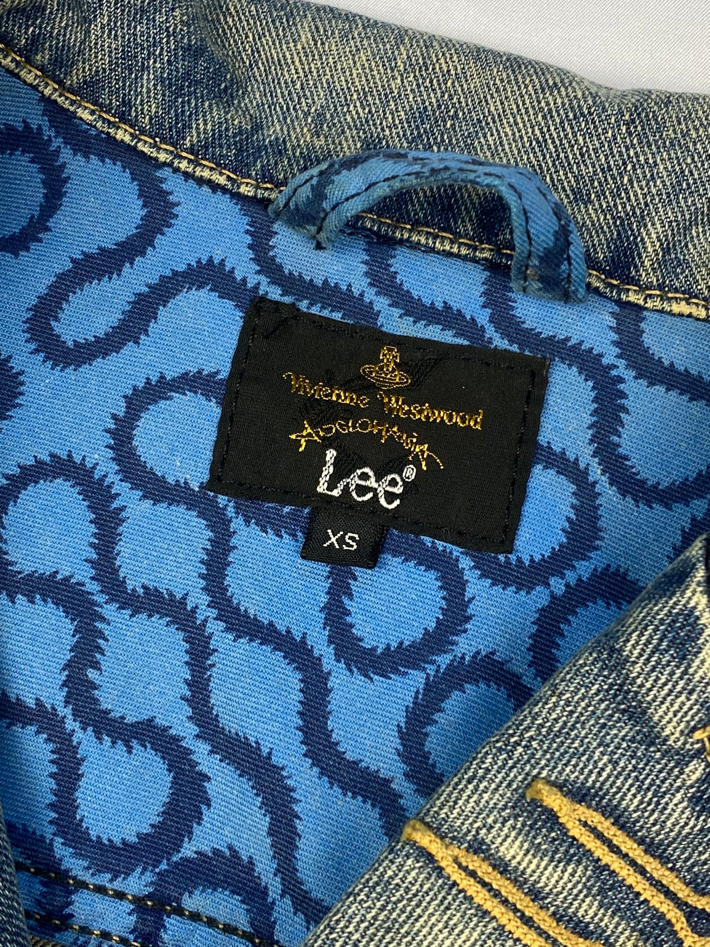 VIVIENNE WESTWOOD ANGLOMANIA X LEE 'PUNK' DENIM VEST. (XS)