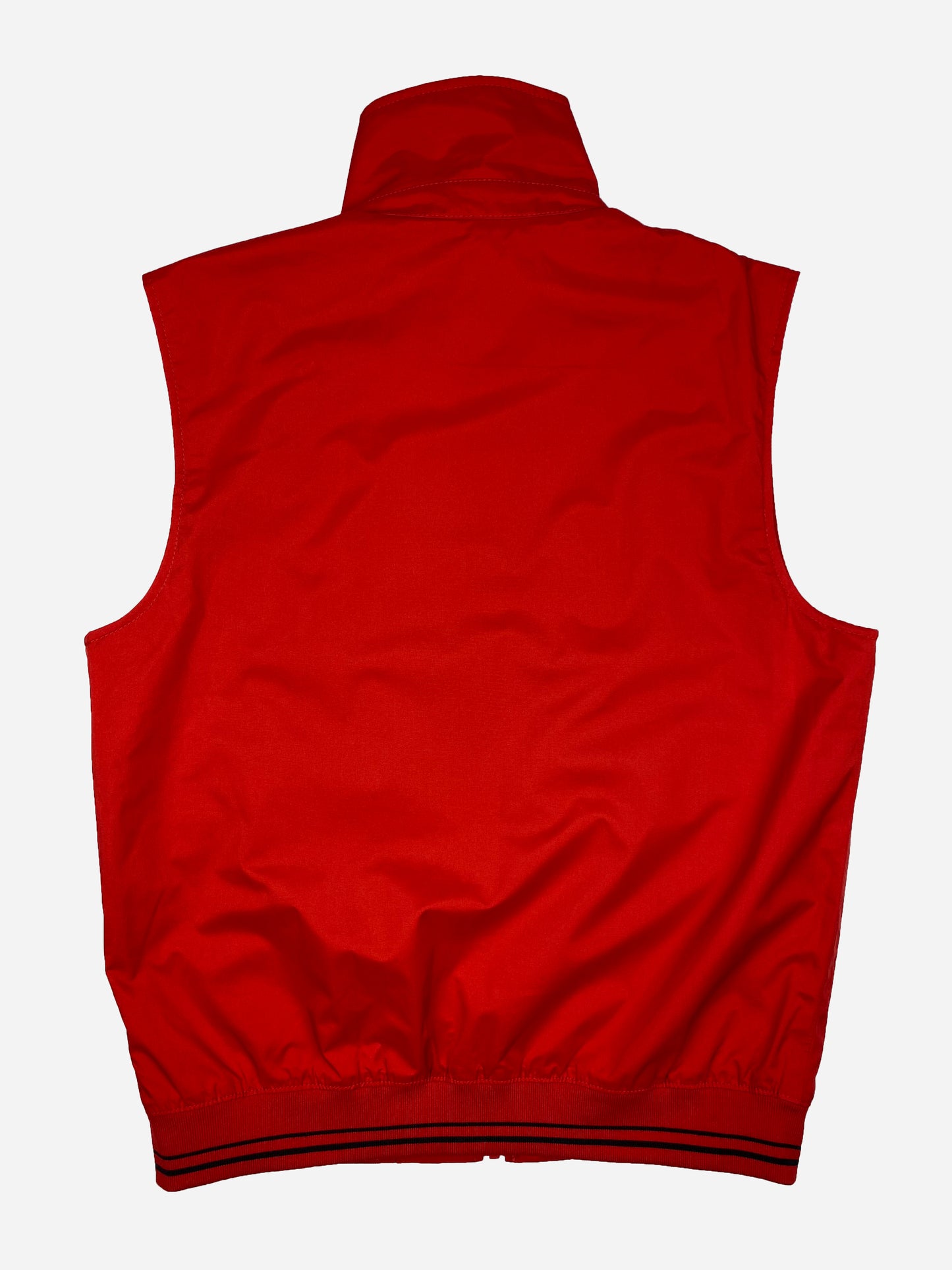 PRADA LUNA ROSSA NYLON ZIP-UP VEST. (50 / M)