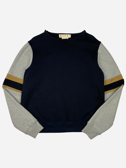 MARNI A/W '18 CREWNECK SWEATSHIRT WITH STRIPE DETAILING. (48 / M)