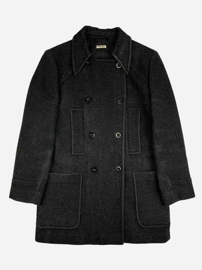 MIU MIU F/W 2004 WOOL PEA COAT. (46 / S)