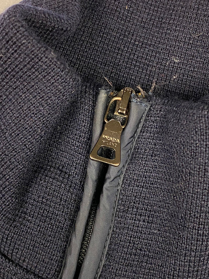 PRADA MILANO F/W 2003 WOOL KNITWEAR HALF-ZIP. (48 / M)