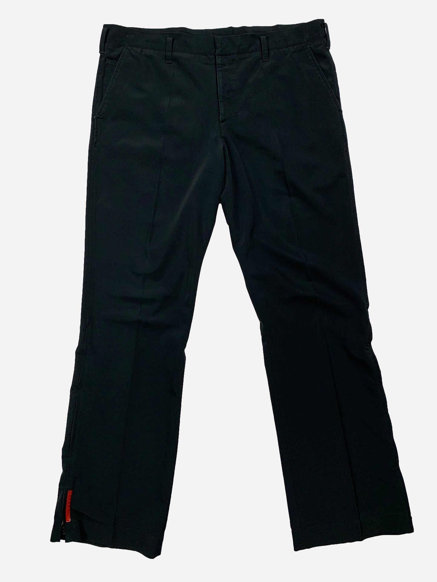 PRADA MILANO LINEA ROSSA GARBADINE NYLON SUIT PANTS. (52 / L)