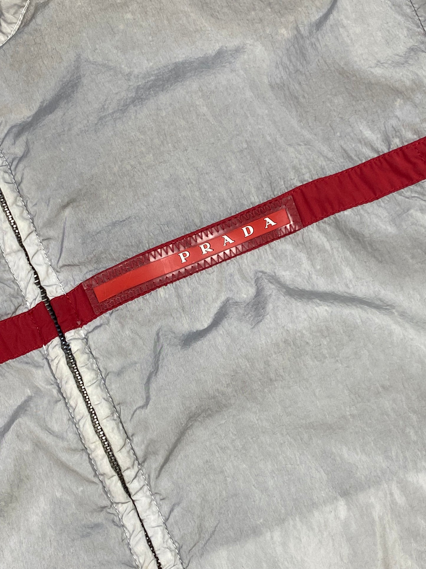 PRADA MILANO LINEA ROSSA RUBBER PATCH NYLON JACKET. (48 / M)