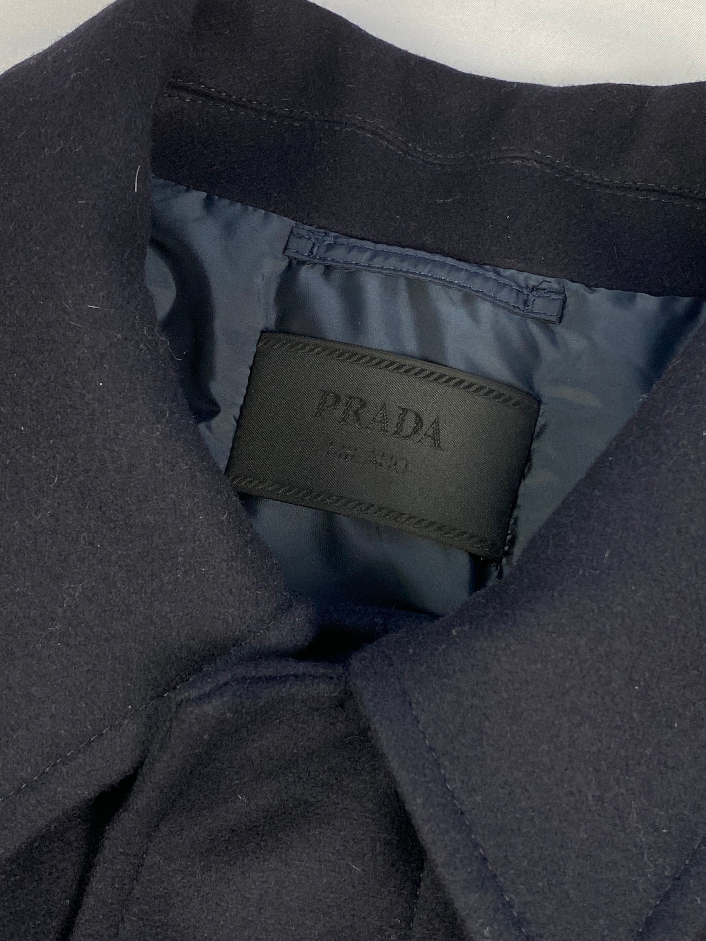 PRADA MILANO F/W 2019 VIRGIN WOOL OVERCOAT. (56 / XL)