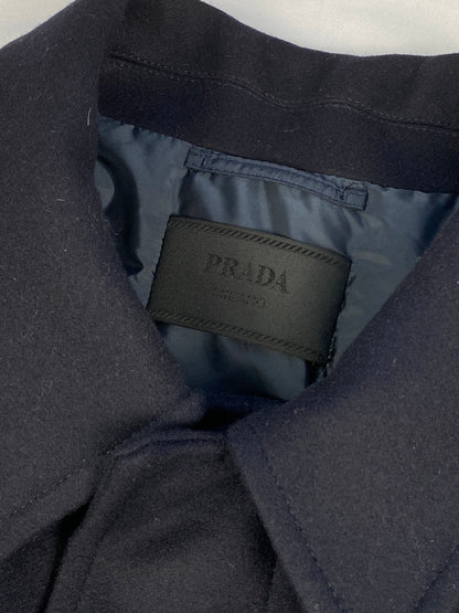 PRADA MILANO F/W 2019 VIRGIN WOOL OVERCOAT. (56 / XL)