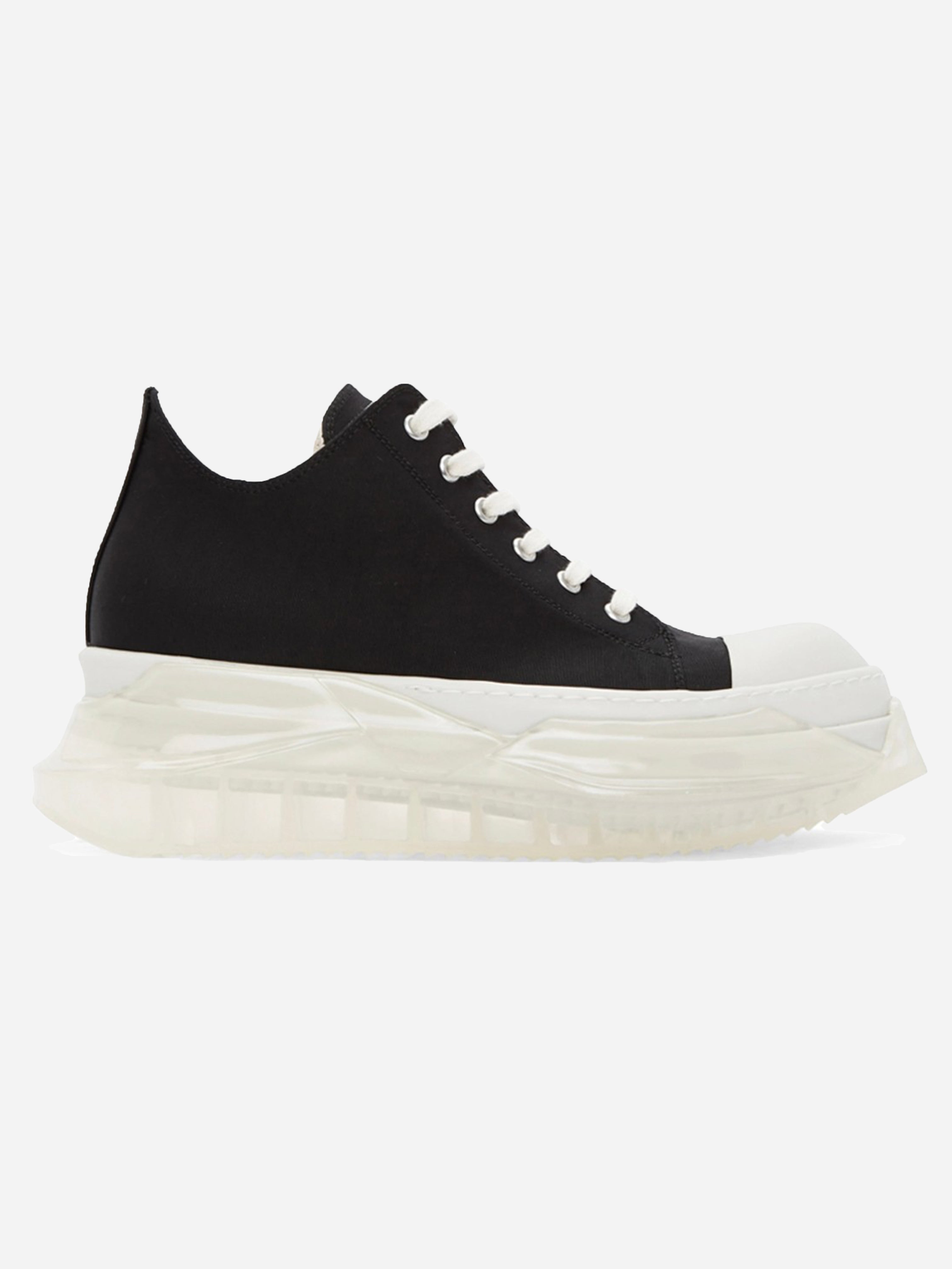 RICK OWENS DRKSHDW ABSTRACT RAMONES LOW WITH CLEAR SOLE. (40 
