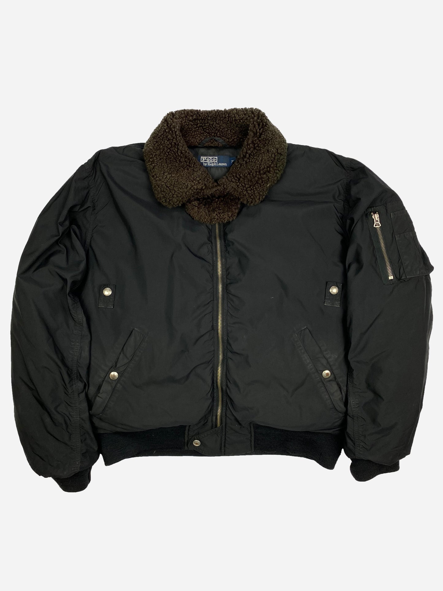 POLO RALPH LAUREN DOWN PADDED CROPPED BOMBER. (M)