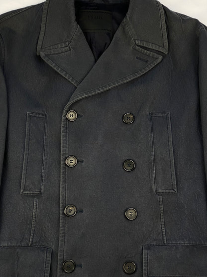 PRADA MILANO S/S 1999 DOUBLE-BREASTED BLAZER JACKET. (L)