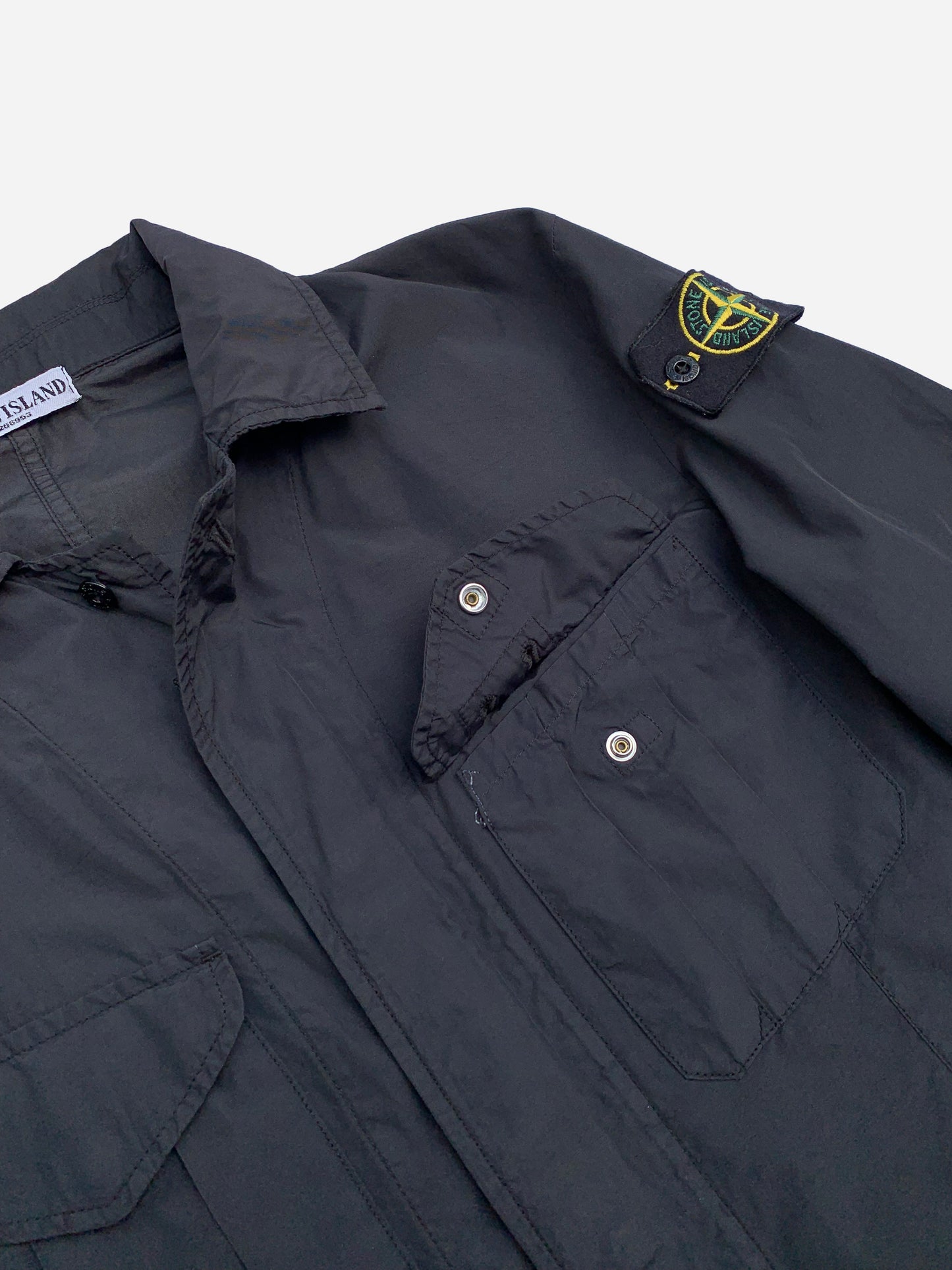 STONE ISLAND S/S 2008 COTTON METAL OVERSHIRT JACKET. (L)