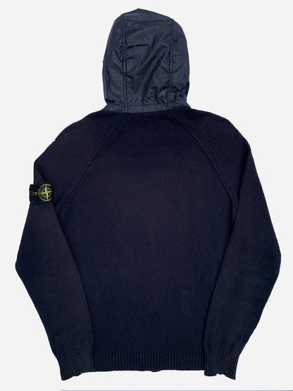 STONE ISLAND S/S 2011 NYLON HOODED KNITWEAR JACKET. (L)