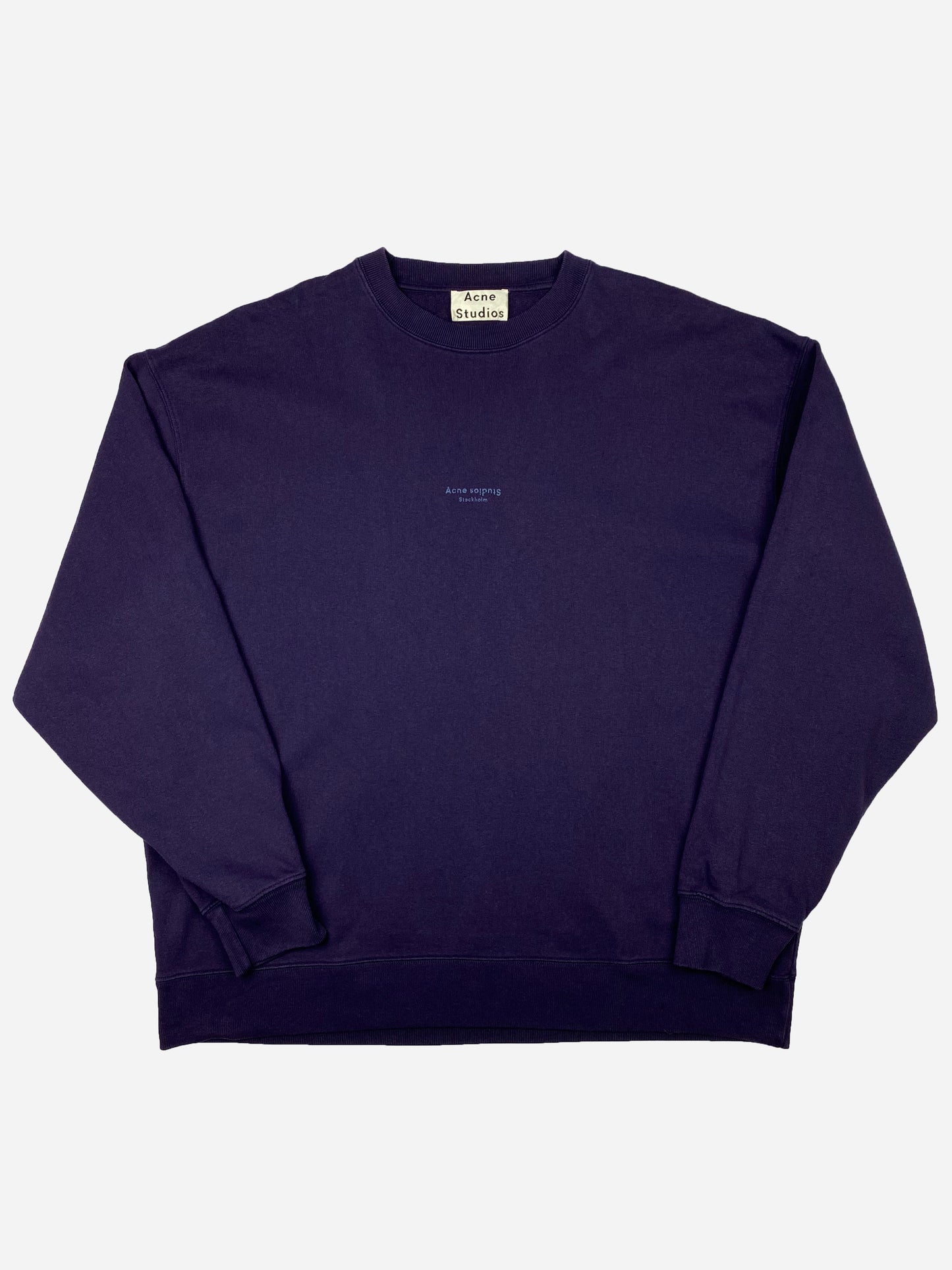 ACNE STUDIOS STOCKHOLM LOGO CREWNECK SWEATSHIRT. (M)