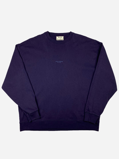 ACNE STUDIOS STOCKHOLM LOGO CREWNECK SWEATSHIRT. (M)