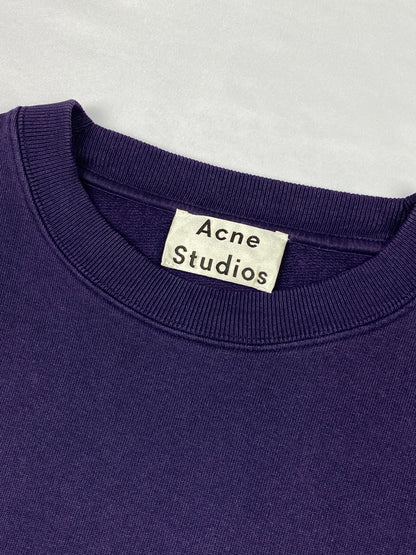 ACNE STUDIOS STOCKHOLM LOGO CREWNECK SWEATSHIRT. (M)