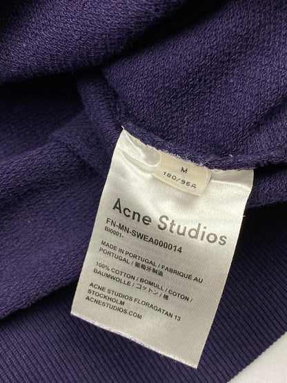 ACNE STUDIOS STOCKHOLM LOGO CREWNECK SWEATSHIRT. (M)