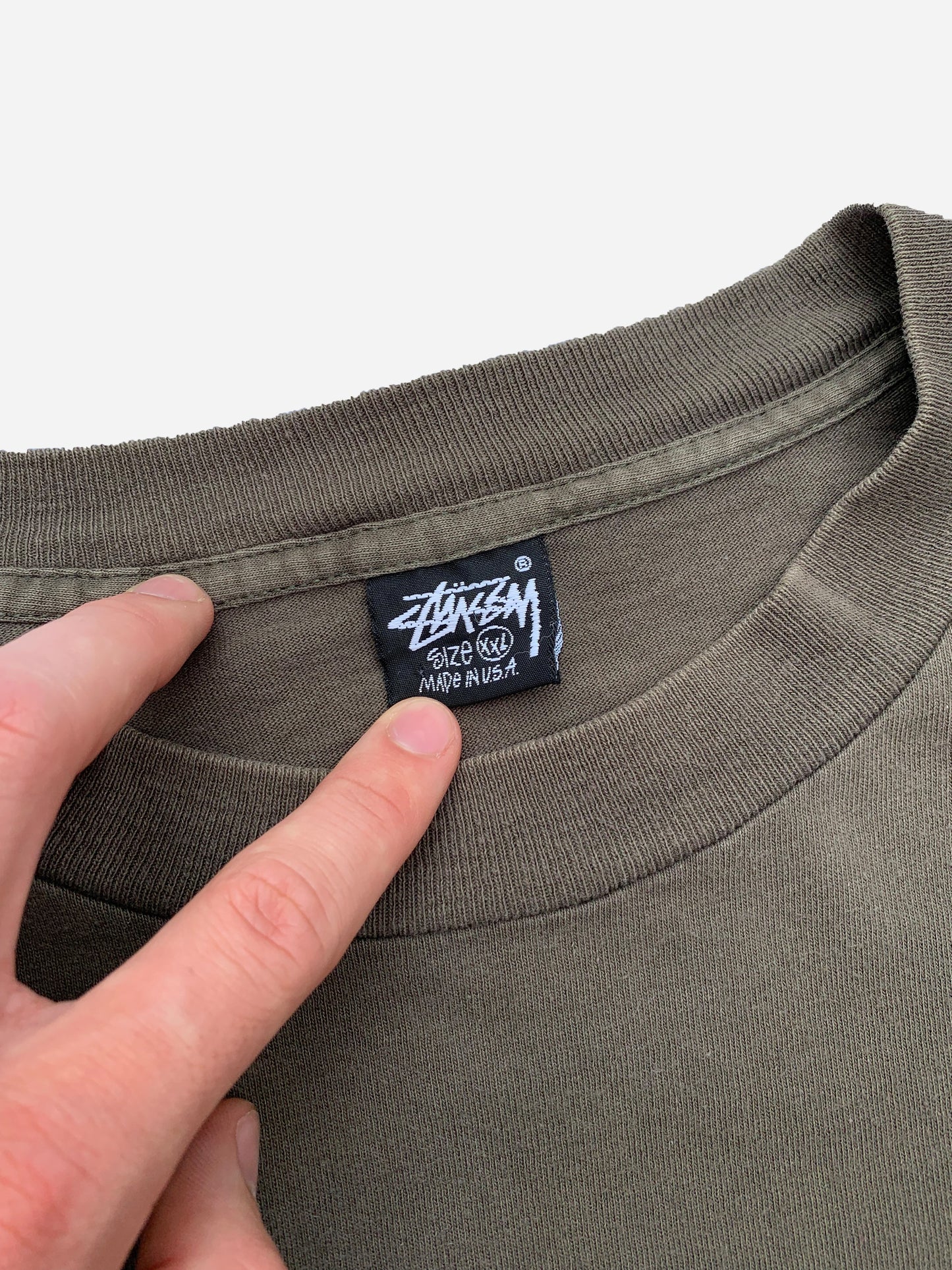 VINTAGE STUSSY CROWN LOGO LONGSLEEVE. (XXL)