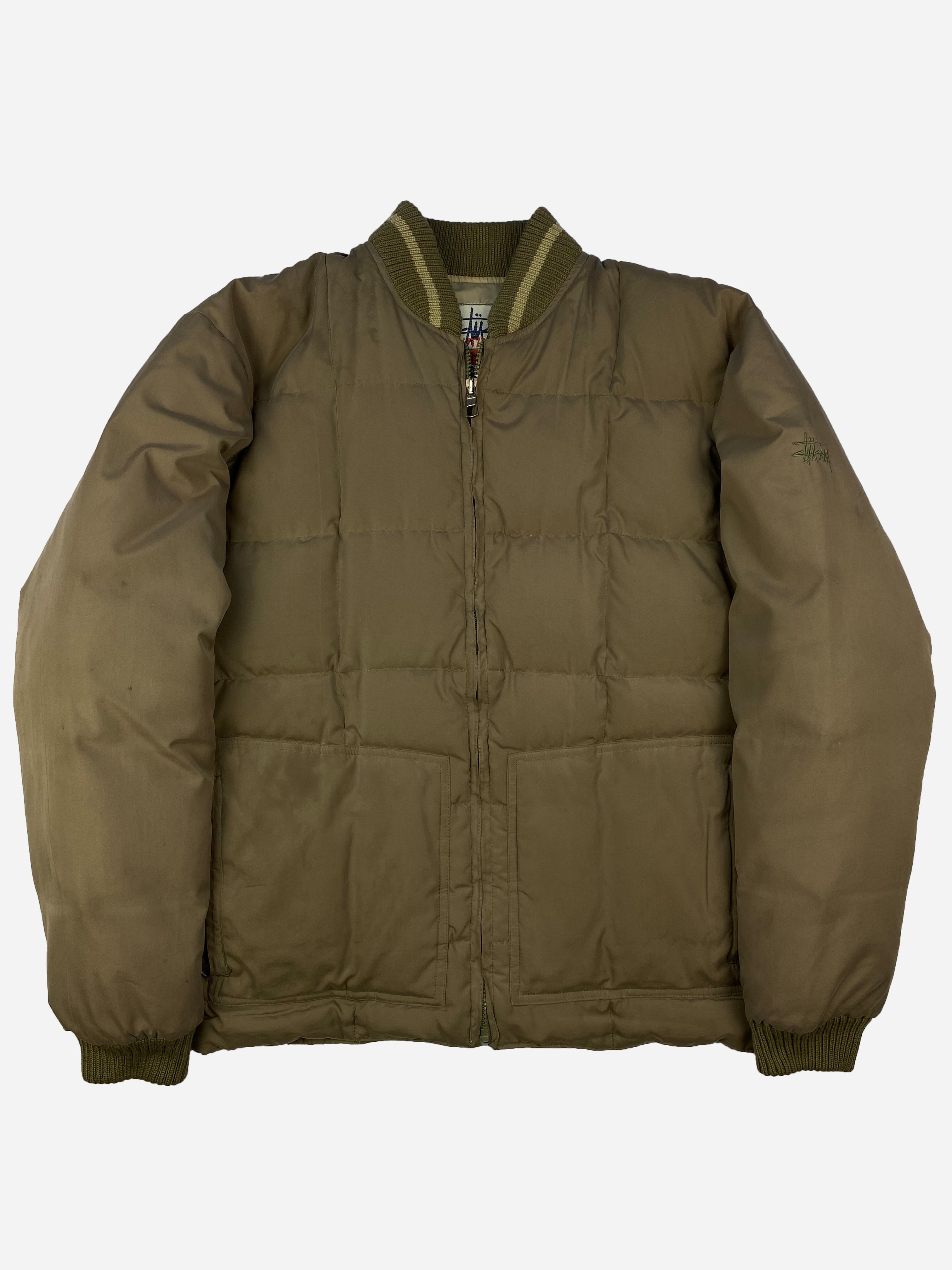 VINTAGE STUSSY OUTDOOR PUFFER GOOSE DOWN JACKET. (S) – SEVENUES.