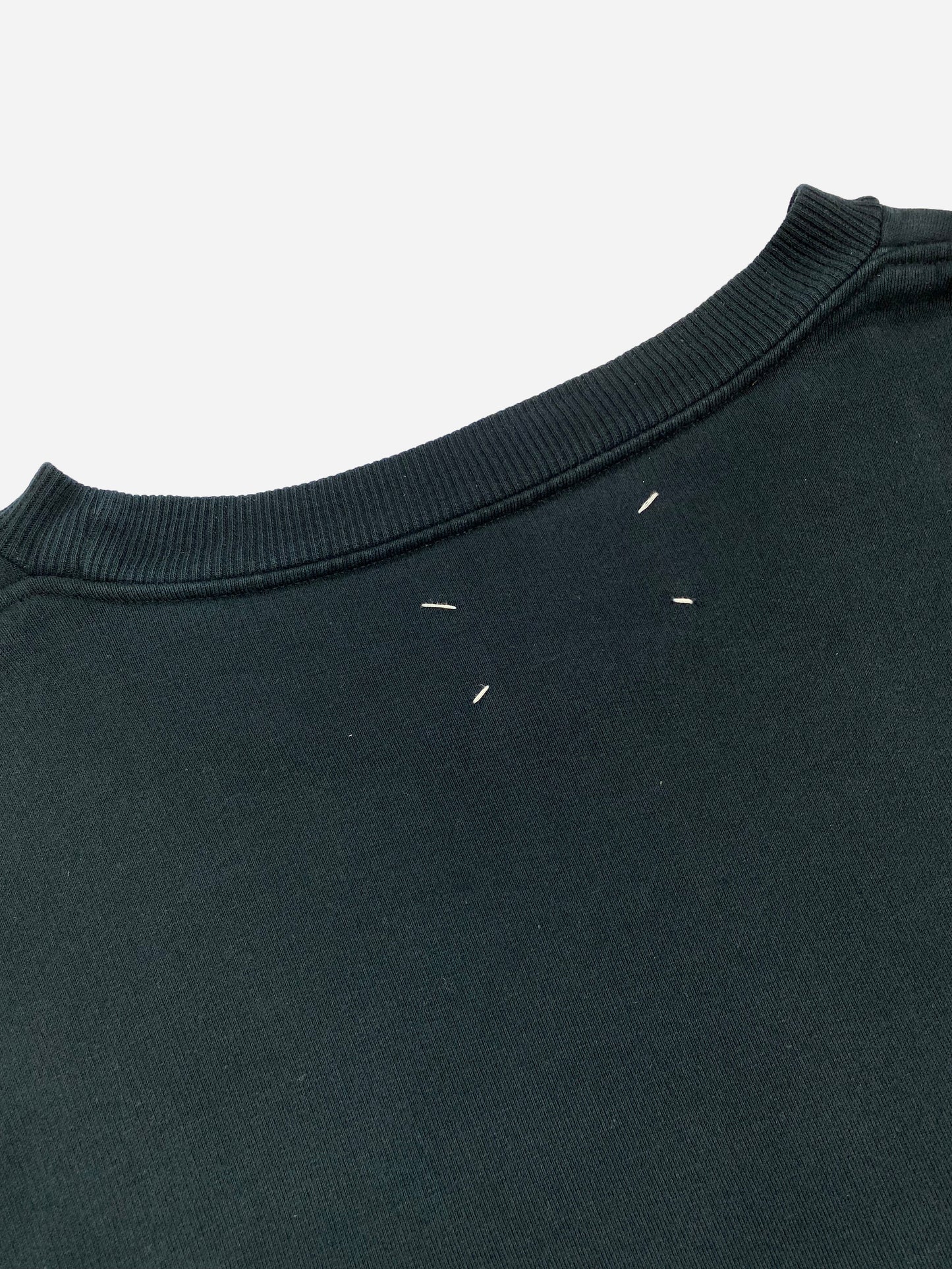 MAISON MARTIN MARGIELA 'BROKEN VINYL' CREWNECK SWEATSHIRT. (L)