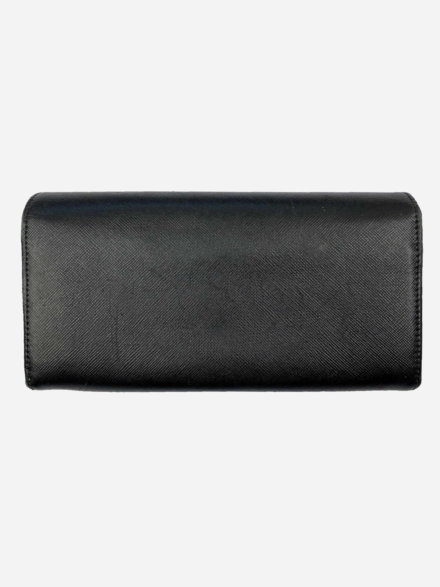 VIVIENNE WESTWOOD SAFFIANO LEATHER ORBIT WALLET.