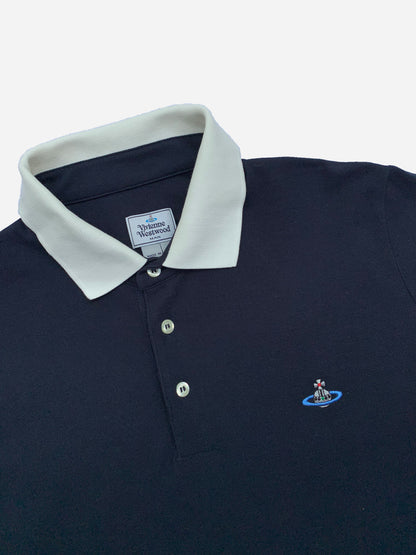 VIVIENNE WESTWOOD MAN ORBIT LOGO POLOSHIRT. (M)