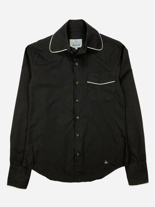 VIVIENNE WESTWOOD ORBIT EMBROIDERY BUTTON UP SHIRT. (1 / S)