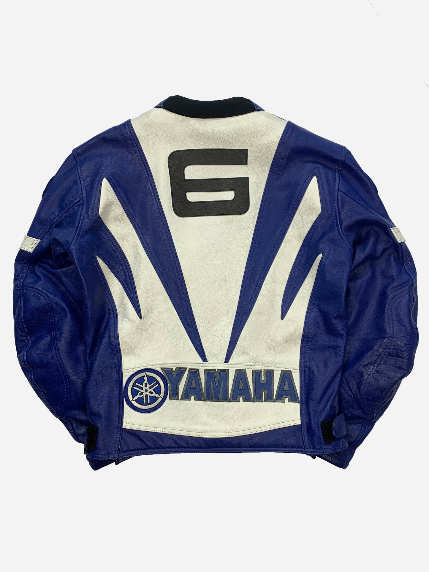 VINTAGE YAMAHA RACING MOTORCYCLE LEATHER JACKET. (L)