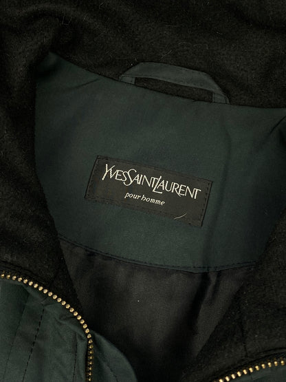 YVES SAINT LAURENT POUR HOMME PADDED NYLON COAT JACKET. (L)